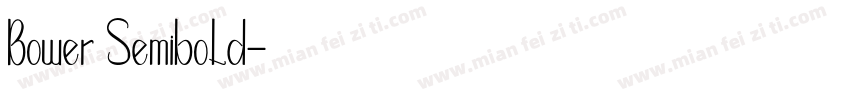 Bower Semibold字体转换